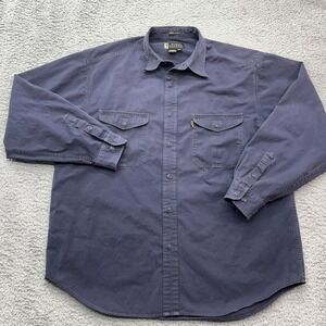 Eddie‎ Bauer Legend Elkhorn Shirt Mens L Vintage 90s Twill Heavyweight Button Up